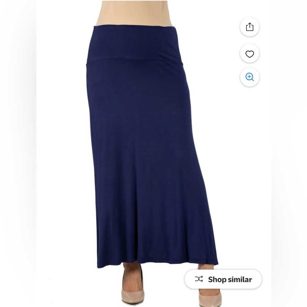 New!! Seven7 Navy Blue Maxi Skirt - Stretch Jersey